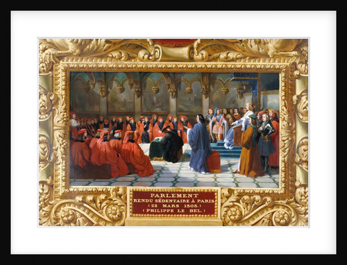 Philip IV the Fair establishes the Parliament in Paris in 1303 by Jean Alaux