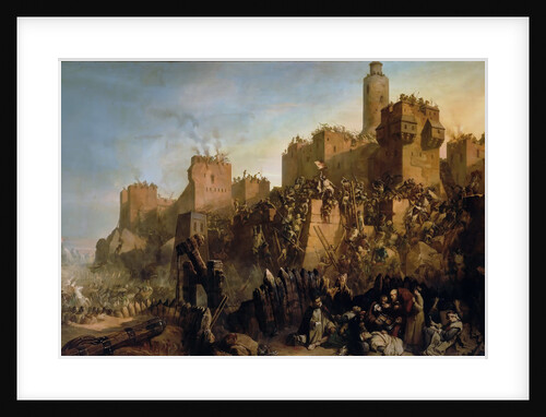 The capture of Jerusalem by Jacques de Molay in 1299 by Claude Jacquand