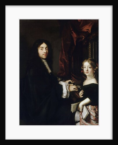 Portrait of the Organist Charles Couperin with the Daughter by Claude Lefèbvre