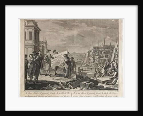 Peter the Great founding Saint Petersburg by Pietro Antonio Novelli