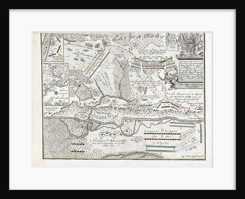 Map of the Battle of Poltava on 27 June 1709 by Joseph Friedrich Leopold