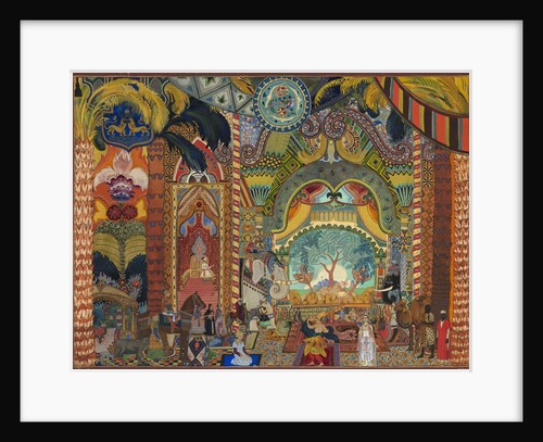 Stage design for the ballet The Firebird by I. Stravinsky by Vladimir Pleshakov