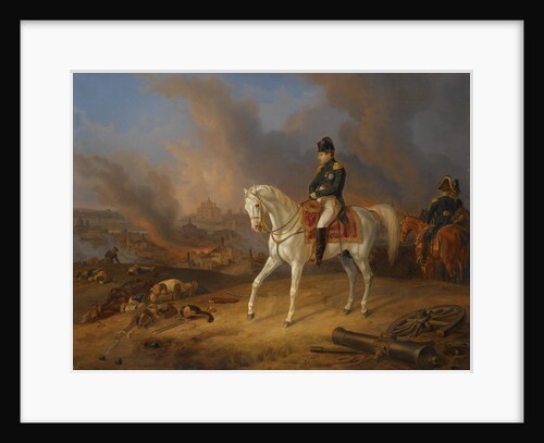 Napoleon Bonaparte before the burning City of Smolensk by Albrecht Adam