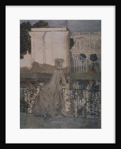 Lady at the pond by Konstantin Andreyevich Somov