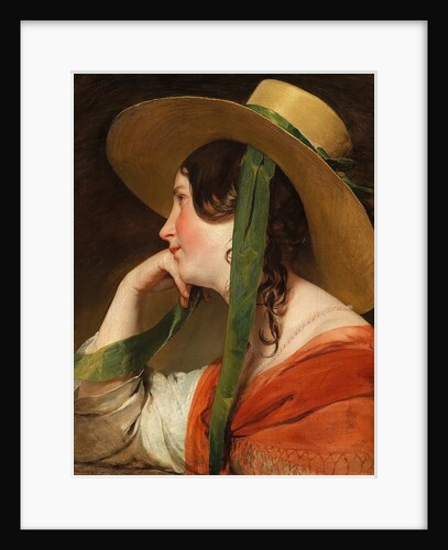 Girl with Straw Hat by Friedrich Ritter von Amerling