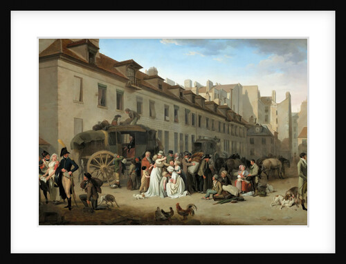 Arrival of the Stagecoach in the Courtyard of the Messageries by Louis-Léopold Boilly