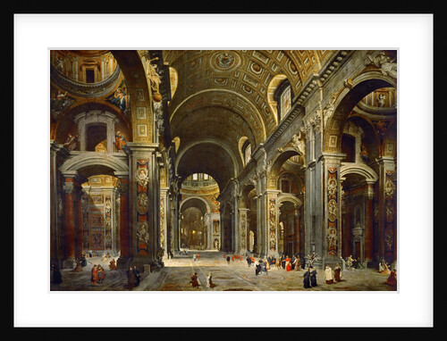 Cardinal Melchior de Polignac Visiting the Basilica of Saint Peter in Rome by Giovanni Paolo Panini