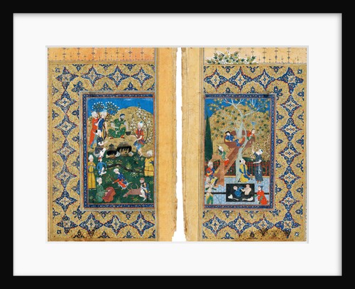 Picnic. Miniature from Yusuf and Zalikha (Legend of Joseph and Potiphars Wife) by Jami by Iranian master