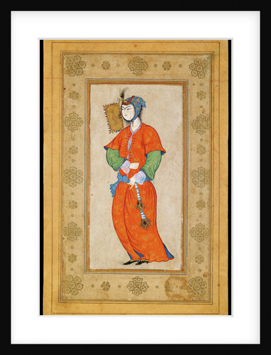 Young Woman with a Fan by Riza-i Abbasi