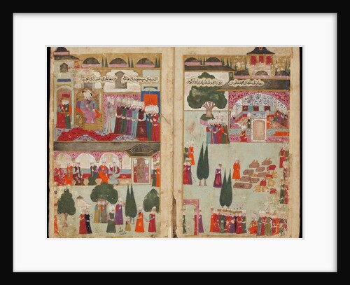 Mehmed III?s Coronation in the Topkapi Palace in 1595 (From Manuscript Mehmed IIIs Campaign in Hung by Turkish master