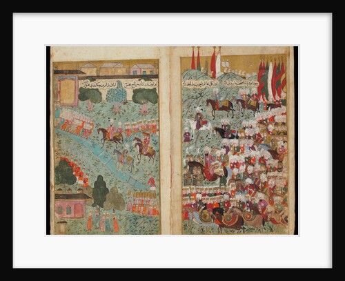 Mehmed III Arrives at the Head of the Victorious Army in Istanbul (From Manuscript Mehmed IIIs Camp by Turkish master