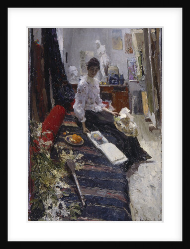 In the Painters Studio by Konstantin Alexeyevich Korovin