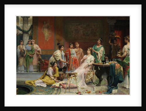 Toilette of a Roman Lady by Juan Giménez Martín