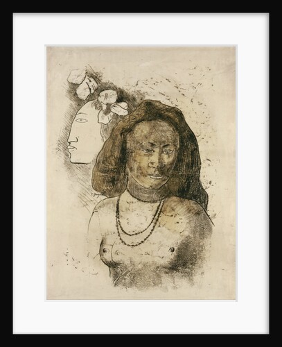 Tahitian Woman with Evil Spirit (LEsprit veille) by Paul Eugéne Henri Gauguin