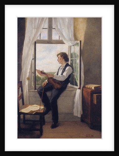 The Violinist at the Window by Franz Otto Scholderer