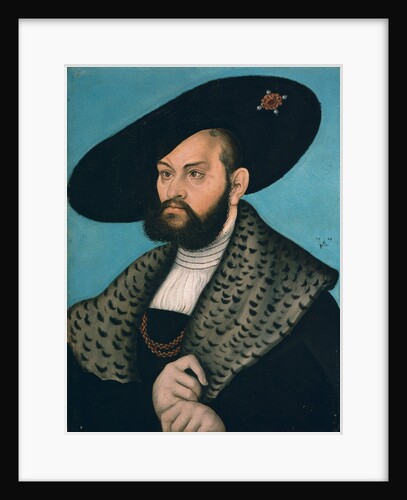 Portrait of Margrave Abrecht of Brandenburg-Ansbach, Duke of Prussia by Lucas Cranach the Elder