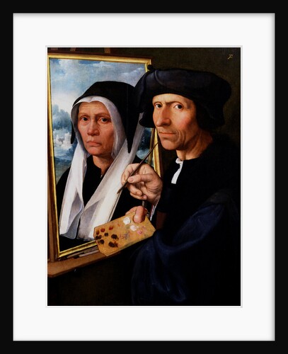 Jacob Cornelisz. van Oostsanen painting his wife Anna by Dirck Jacobsz