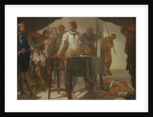 Mucius Scaevola Confronting King Porsenna by Bernardo Cavallino