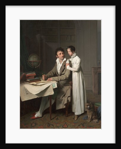 The Geography Lesson (Portrait of Monsieur Gaudry and His Daughter) by Louis-Léopold Boilly