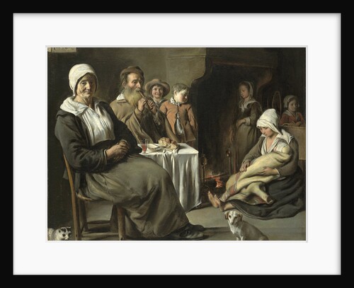 Peasant Interior with an Old Flute Player by Louis Le Nain
