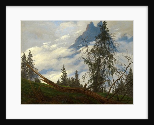 Mountain Peak with Drifting Clouds by Caspar David Friedrich