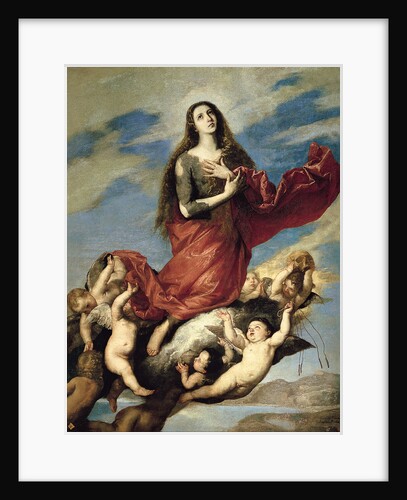 Mary Magdalene Taken up to Heaven by José de Ribera