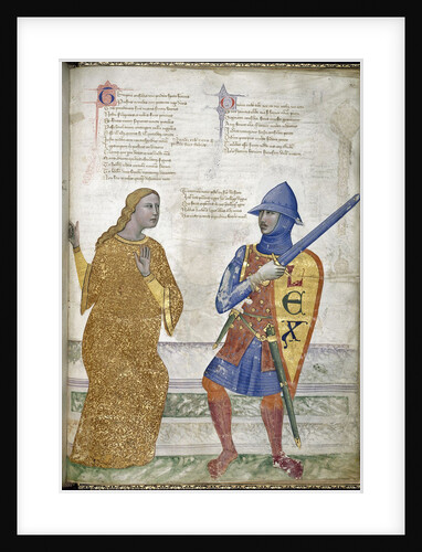 Prudence and Justice (From Regia Carmina by Convenevole da Prato) by Pacino di Buonaguida