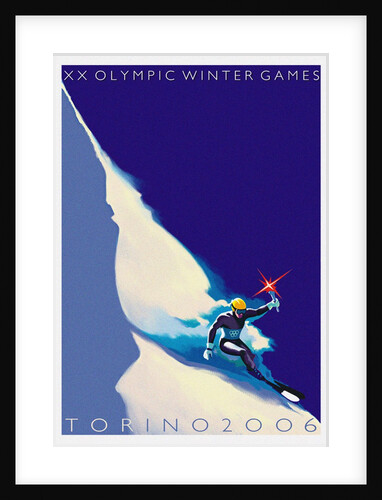Official poster for the XX Olympic Winter Games 2006 in Turin by Stefano Riboli
