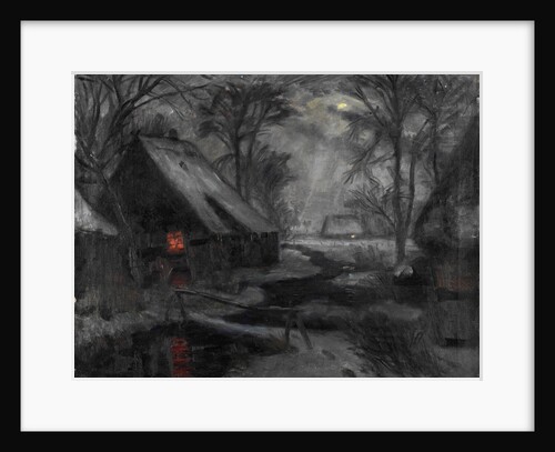 Winter Evening in Fischerhude by Otto Modersohn