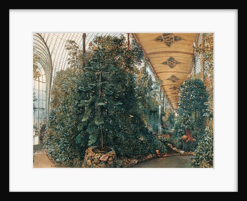 Interior of the Palm House of Lednice Palace by Rudolf von Alt