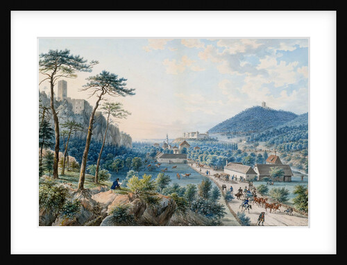 View of the Weilburg Palace at Baden near Vienna by Johann Raulino