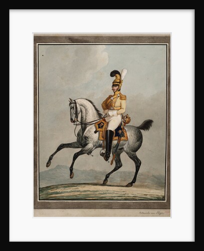 Dragoon officer of the Royal Saxon Army by Alexander Ivanovich Sauerweid