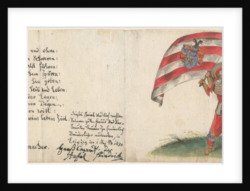 Swiss flag bearer by Anonymous