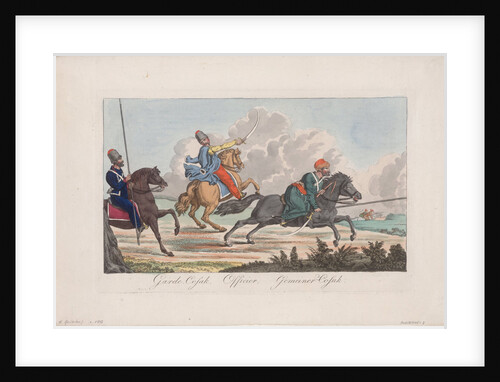 Life-Guards Cossack, Officer and Cossack by Christian Gottfried Heinrich Geissler