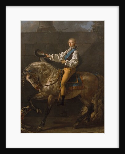 Equestrian portrait of Stanislaw Kostka Potocki by Jacques Louis David