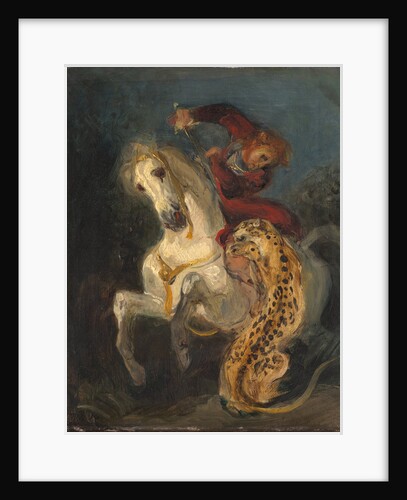 Rider Attacked by a Jaguar by Eugène Delacroix