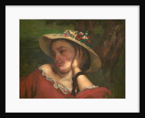 Woman with Flowers on Her Hat by Gustave Courbet