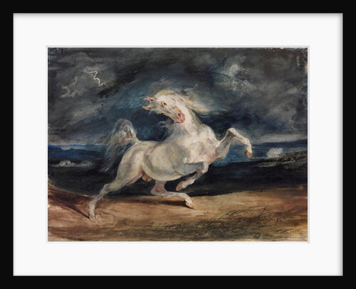Horse Frightened by Lightning by Eugène Delacroix