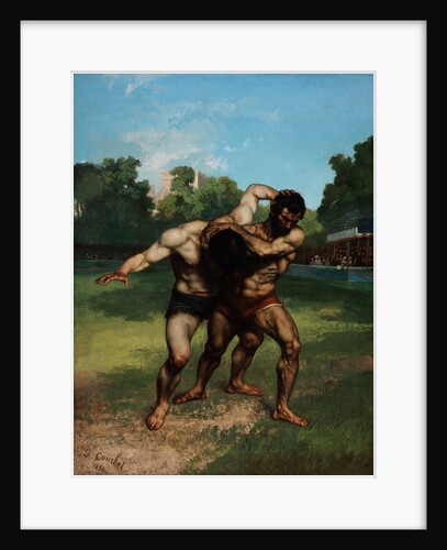 The Wrestlers by Gustave Courbet