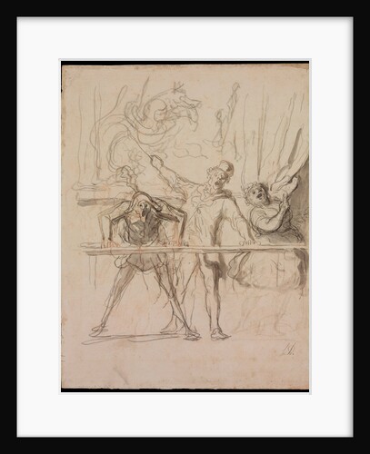 The Side-Show by Honoré Daumier