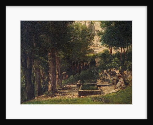 The Spring in Fouras (A painter and his model) by Gustave Courbet