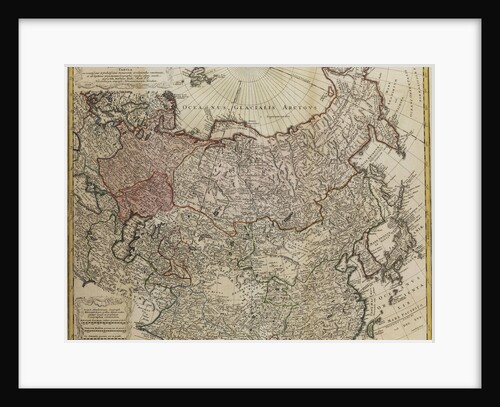 Map of Russia by Johann Matthias Hase