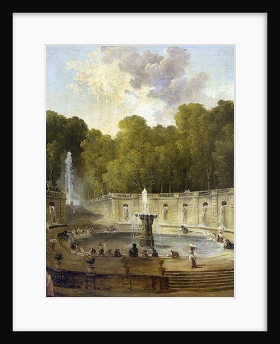 Washerwomen in a park by Hubert Robert