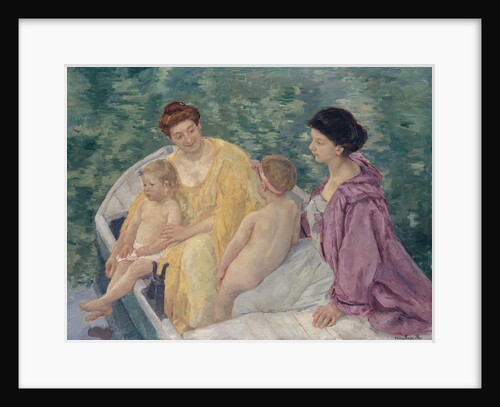 Le Bain (Two mothers and their children in a boat) by Mary Cassatt