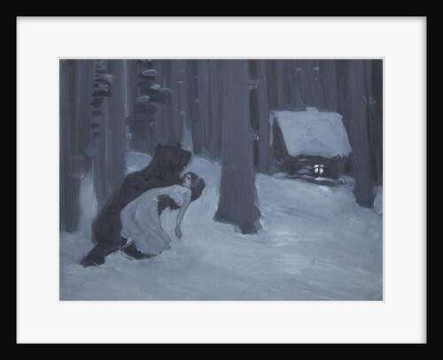 Tatyanas dream. Illustration for the novel in verse Eugene Onegin by A. Pushkin by Konstantin Alexeyevich Korovin