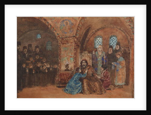 Stage design for the opera Boris Godunov by M. Musorgsky by Vasili Dmitrievich Polenov