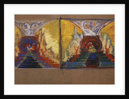 Stage design for the opera The Golden Cockerel by N. Rimsky-Korsakov by Sergei Vasilyevich Malyutin