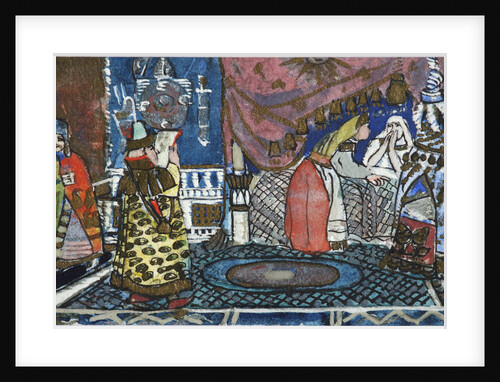 Illustration for the Fairy tale of the Tsar Saltan by A. Pushkin by Sergei Vasilyevich Malyutin