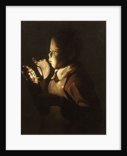 Boy Blowing at Lamp by Georges de La Tour
