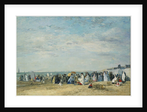 The Beach at Trouville by Eugène-Louis Boudin